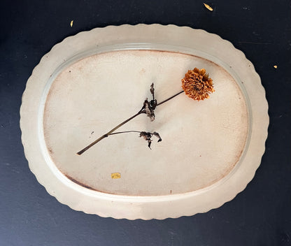 Green Feather Edge Platter with Scalloped Shell Rim, c.1800s