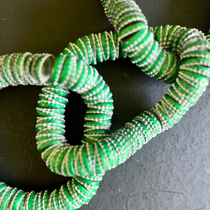 Folk Art Three Link Green Bottle Cap Chain