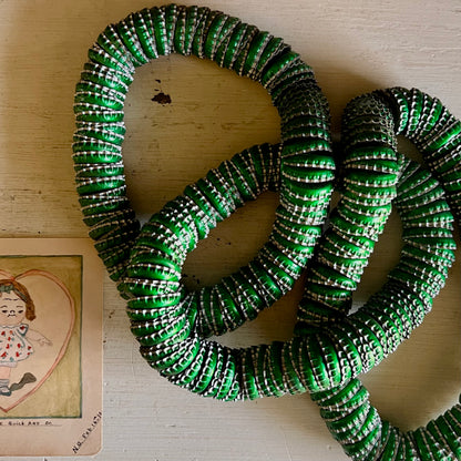 Folk Art Three Link Green Bottle Cap Chain