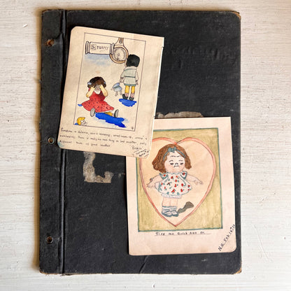 Early Hand Drawn Book Illustration Ephemera, c.1912