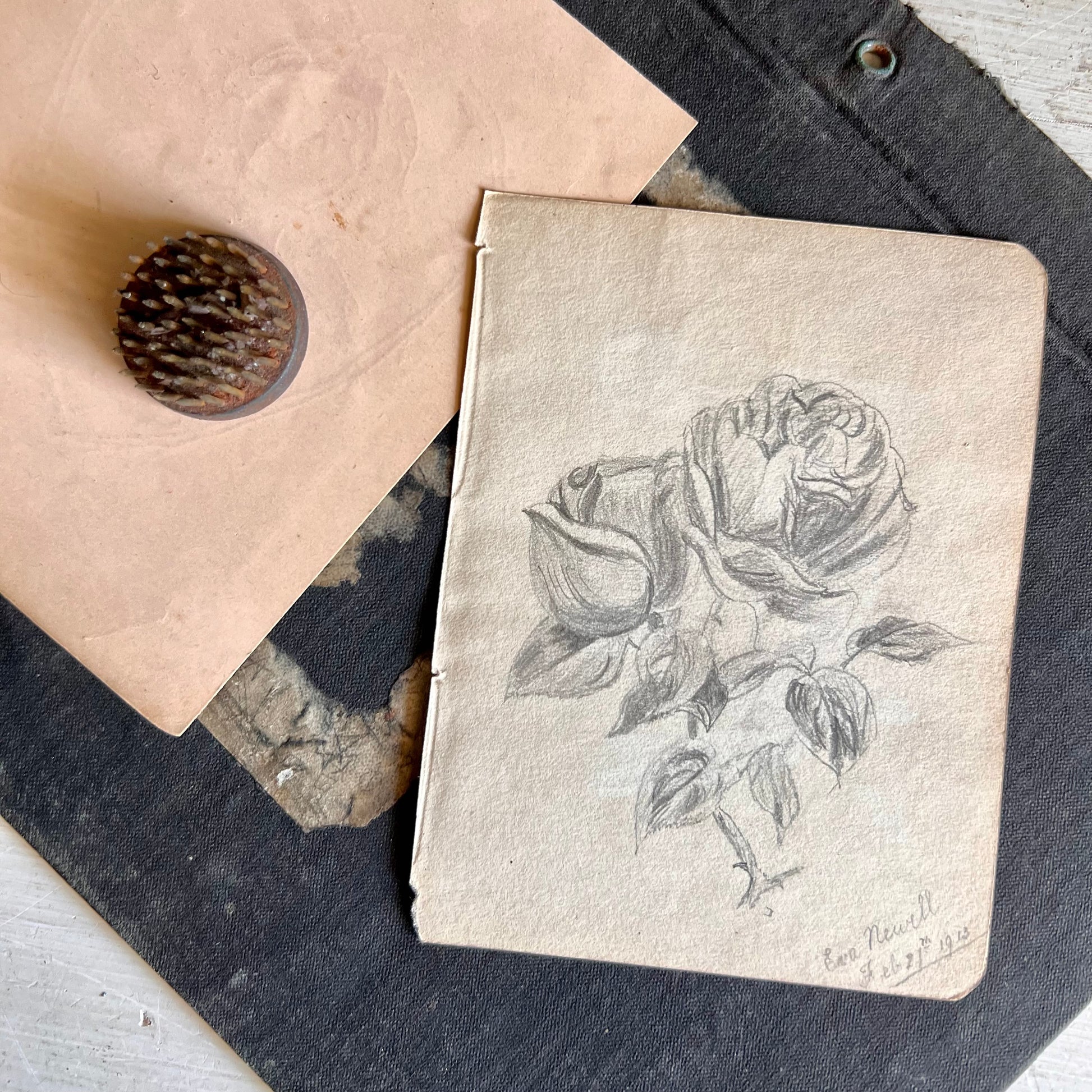 Early Hand Drawn Book Illustration Ephemera, c.1912