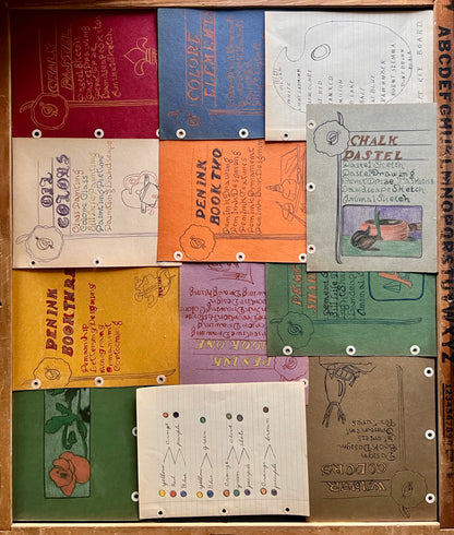 Vintage Ephemera: Student Art Class Notebook Pages