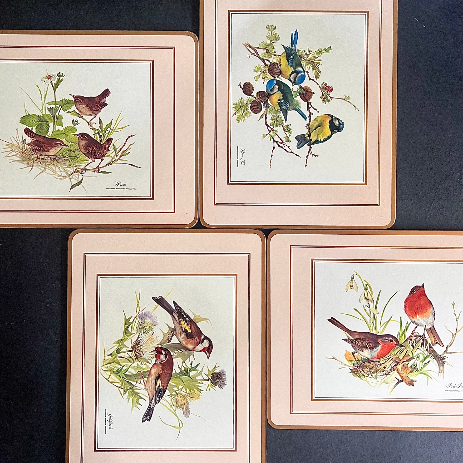 Vintage Traditional Pimpernel Place Mat Set with European Birds Motif