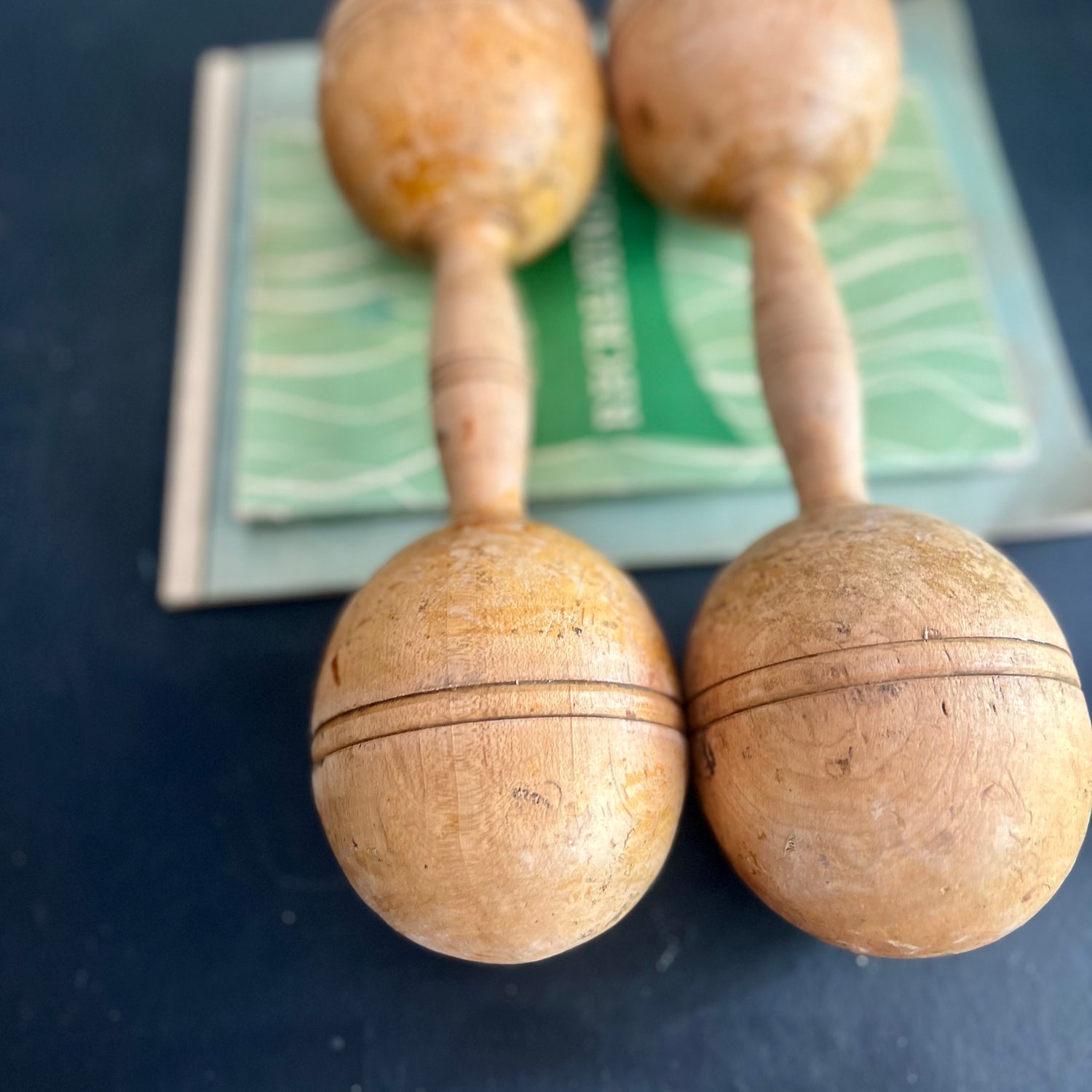 Vintage Wooden Dumbells
