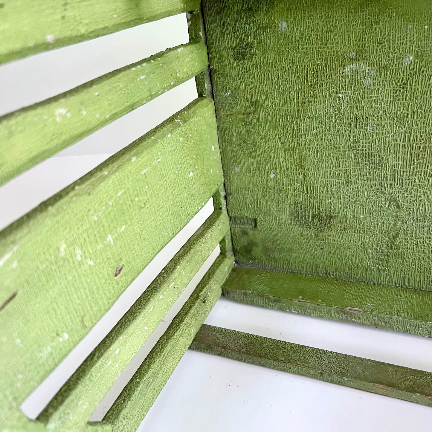 Green Painted Antique Doll Bed