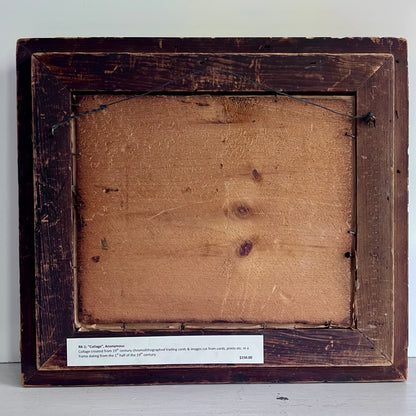 19th Century Framed Collage Art From Trading Cards and Other Ephemera