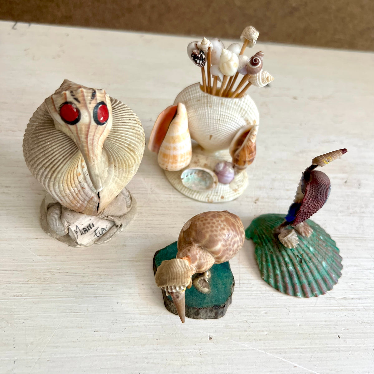 Vintage Souvenir Seashell Figurines