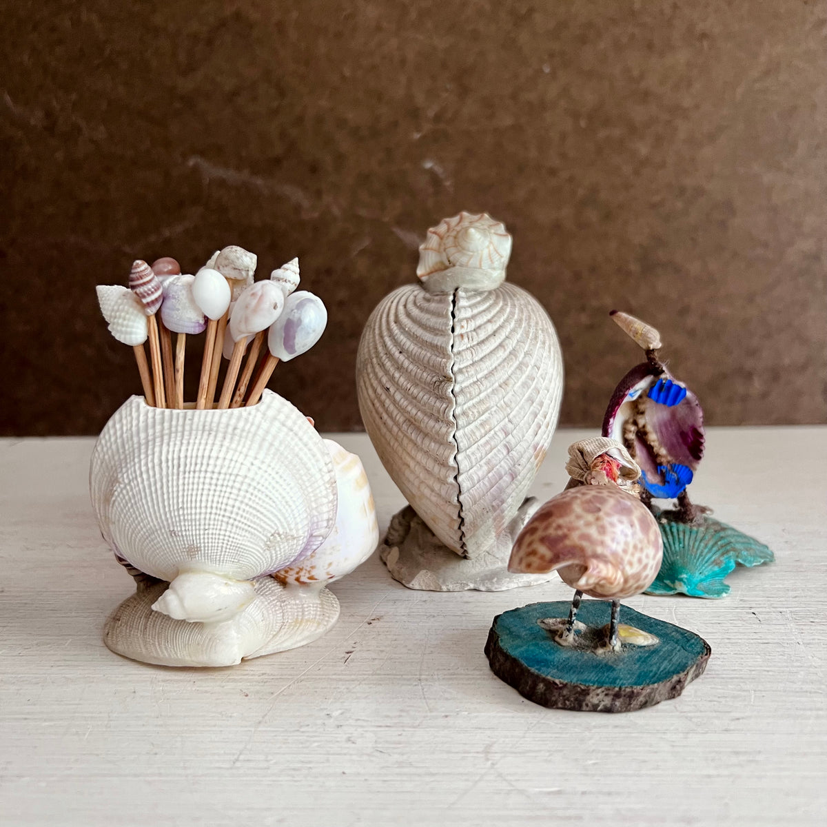 Vintage Souvenir Seashell Figurines
