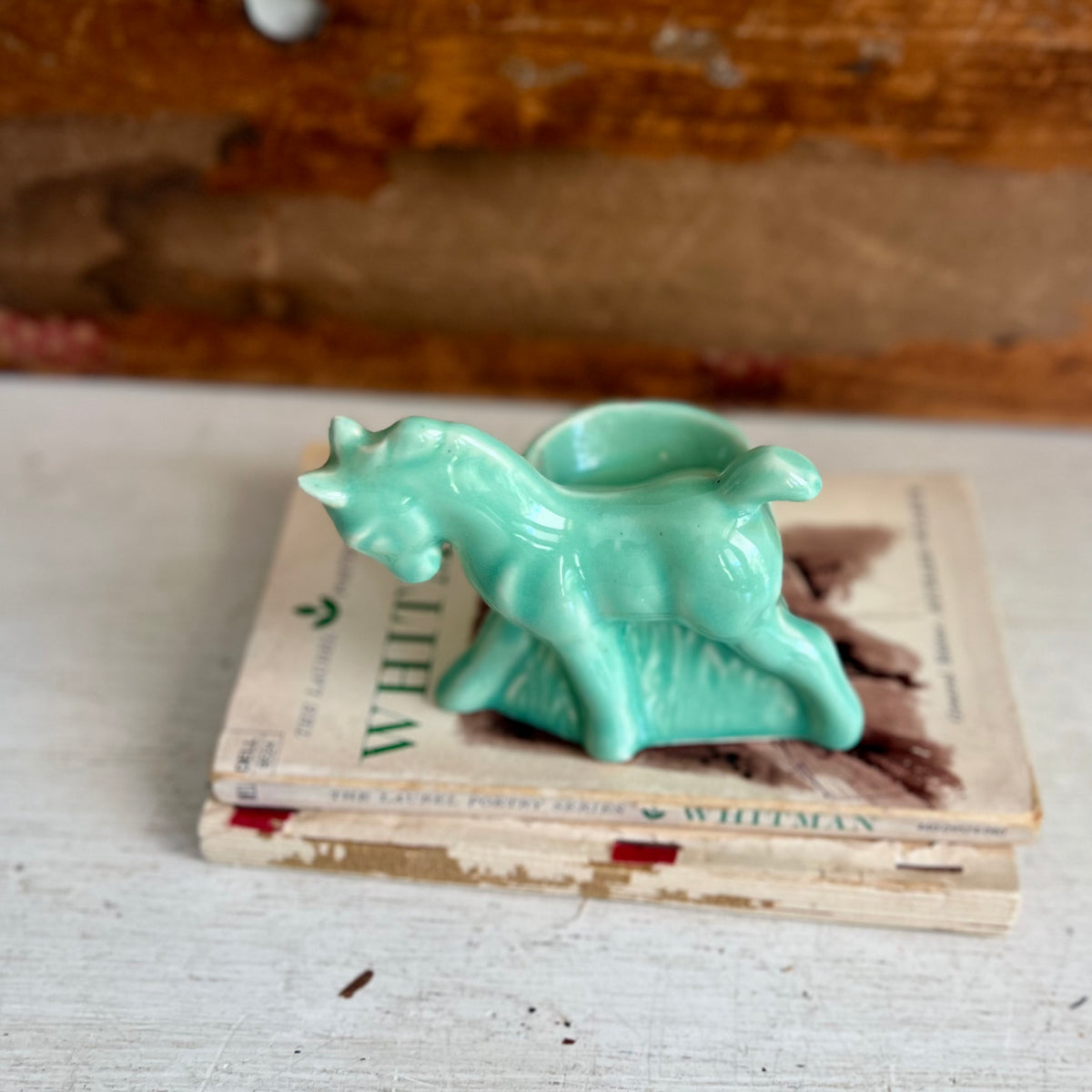Group of Vintage Green Pottery Planters
