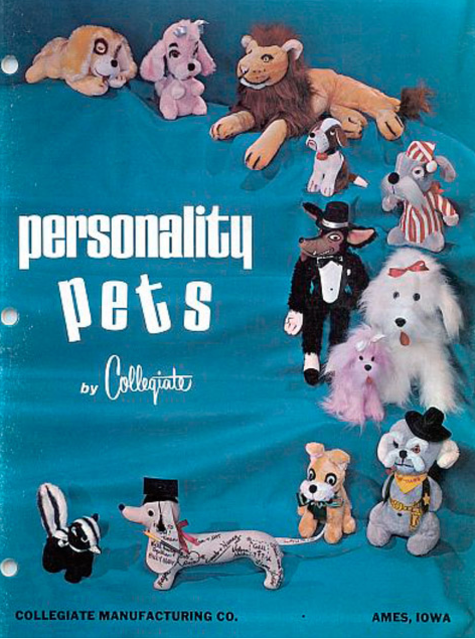1950s Stuffed Toy Skunk College Souvenir