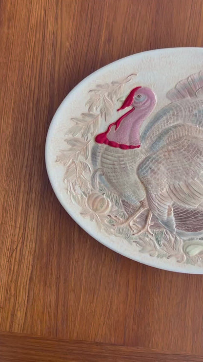 Vintage Ceramic Holland Mold Turkey Platter