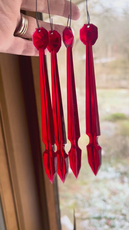 100+ Mid Century Plastic Prism Icicle Ornaments