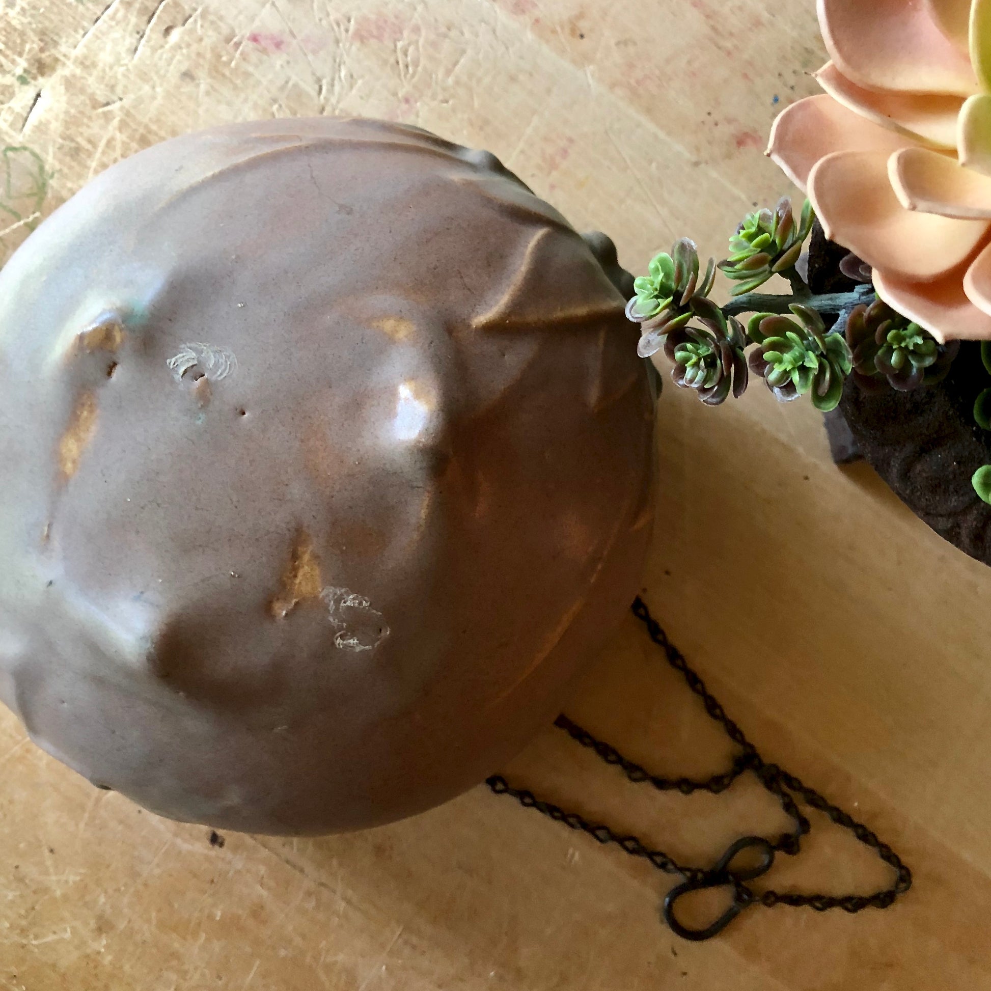 mccoy pottery hanging planter Early McCoy Pottery Hanging Planter (c.1920s) – Rush Creek Vintage