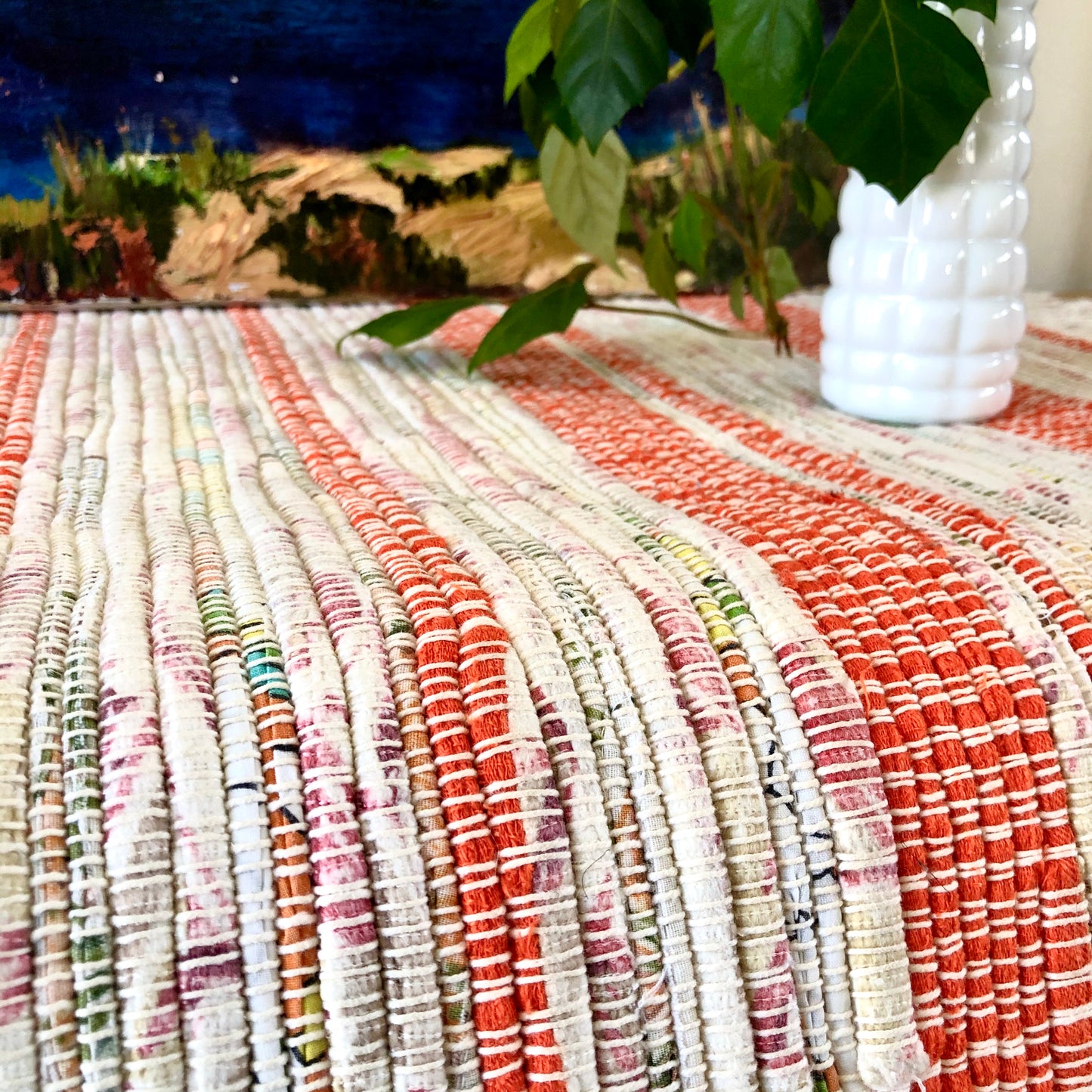 Farmhouse Kitchen Striped Rag Rug