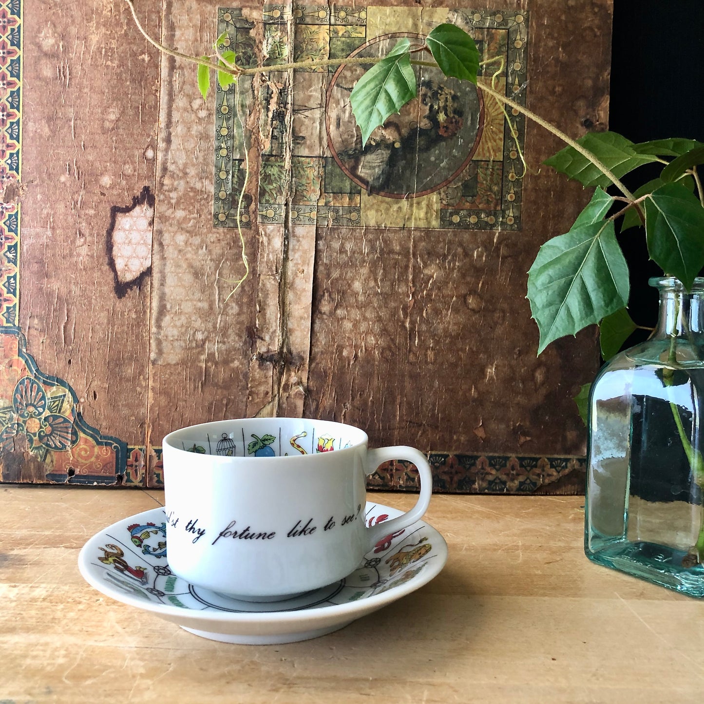 Vintage Fortune Teller's Astrology Tea Cup and Saucer (c.1970s)