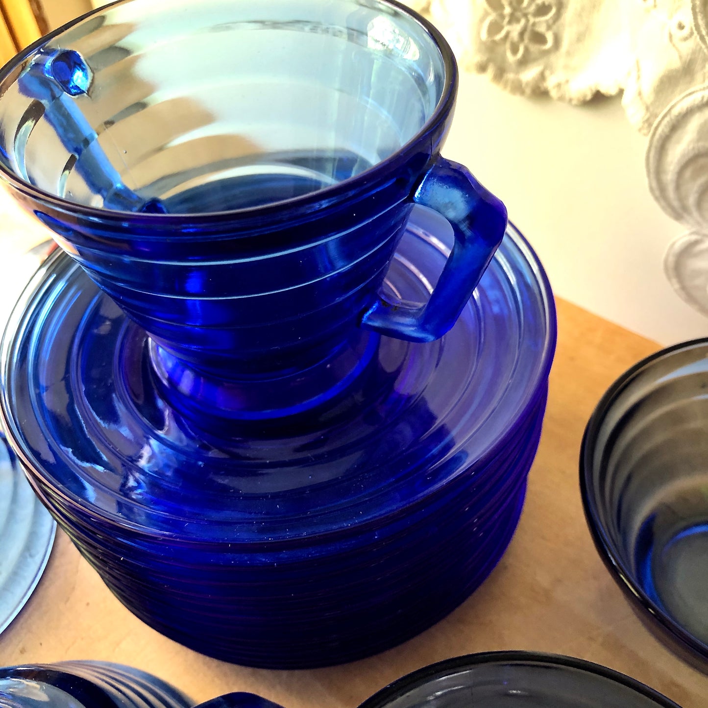 Hazel Atlas Cobalt Depression Glass Dinnerware (1930s)