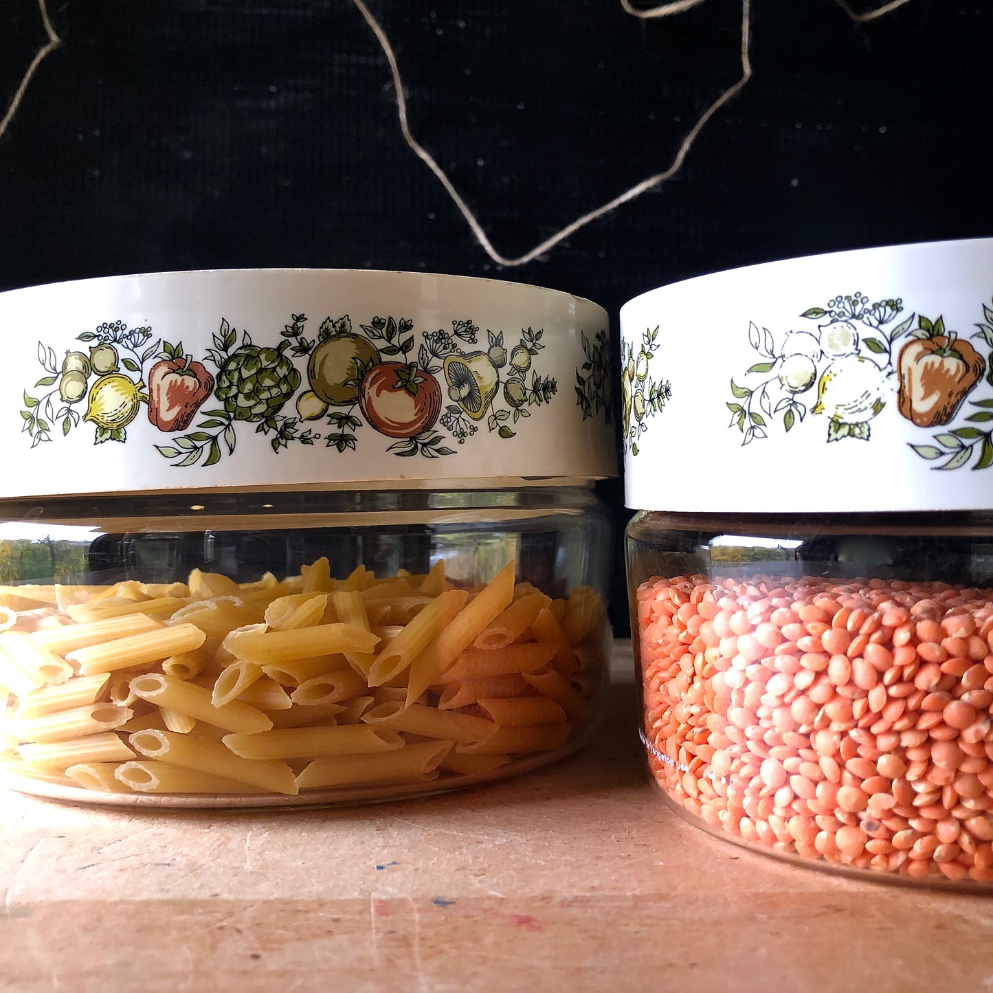 Vintage Pyrex Spice of Life Glass Canister Set (c.1970s)