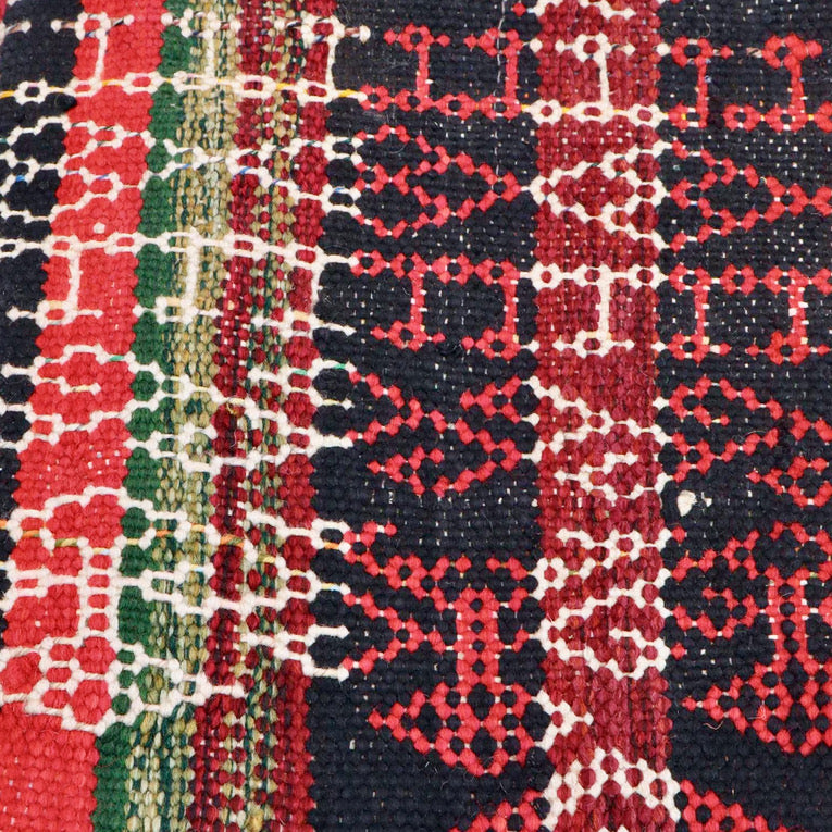 Red and Black Vintage Kilim Cushion Cover
