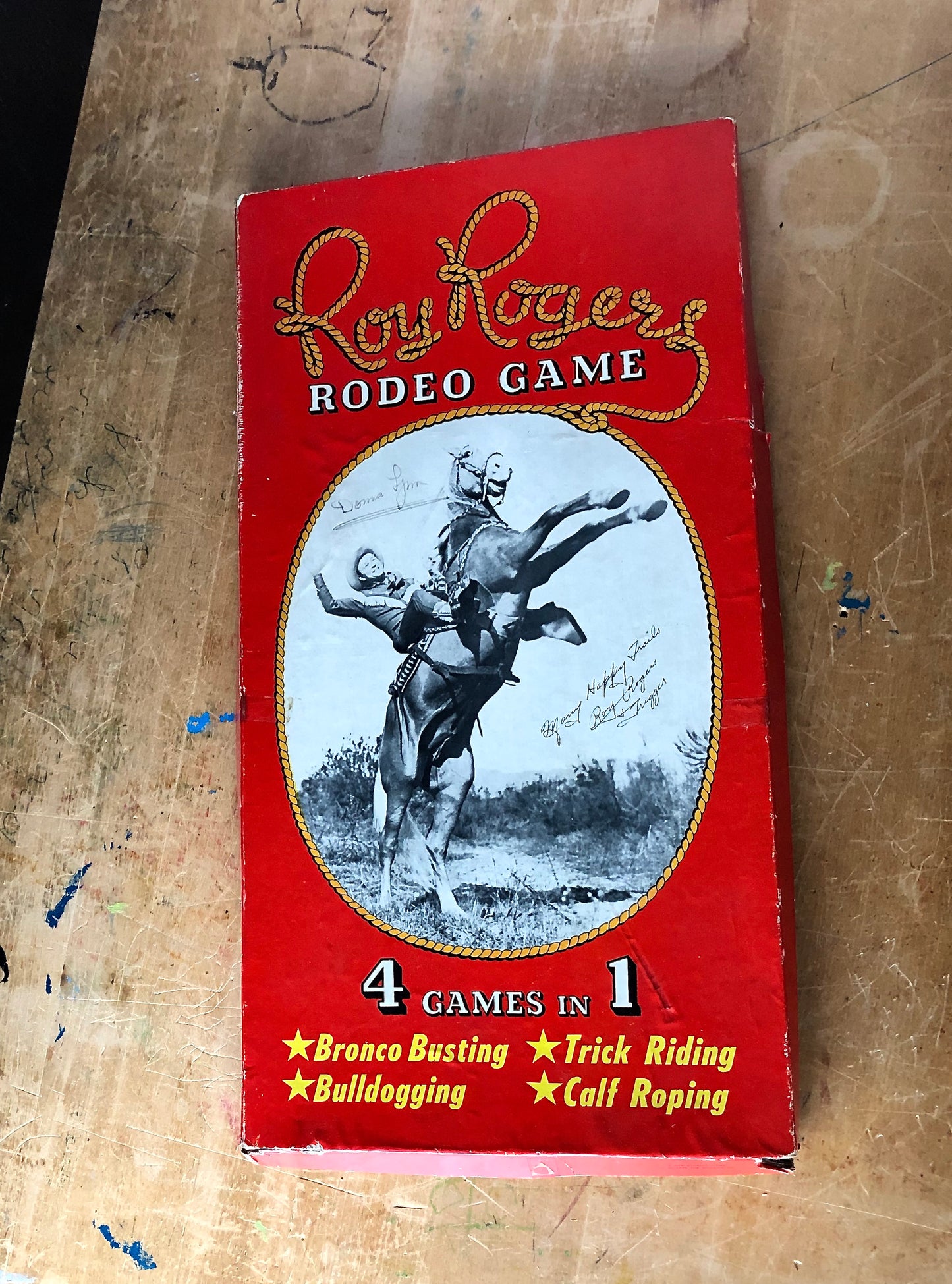 Vintage Roy Rogers Rodeo Game in Original Box (c.1949)