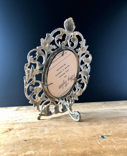 Victorian Painted Brass Picture Frame (c.1900s)