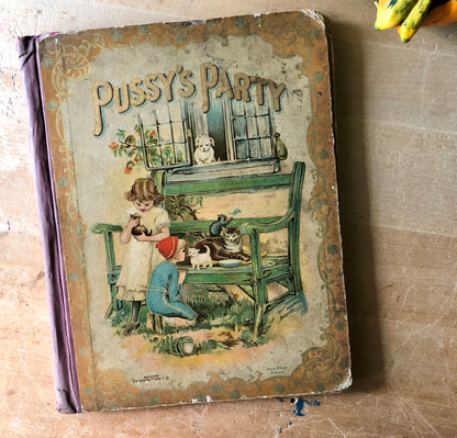 Victorian Children's Book Pussy's Party (1886)