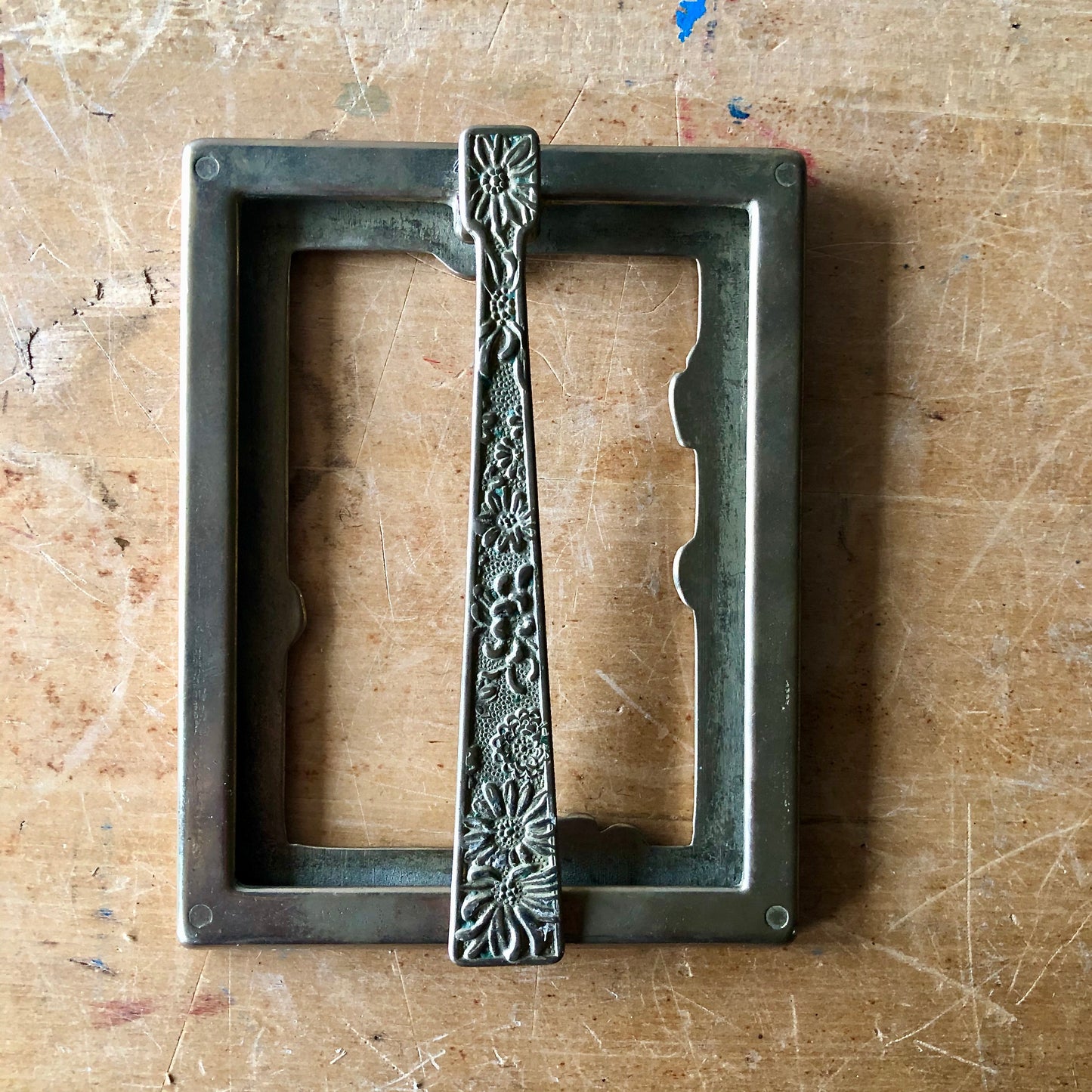 Antique Brass Tabletop Photo Frame (c.1900s)