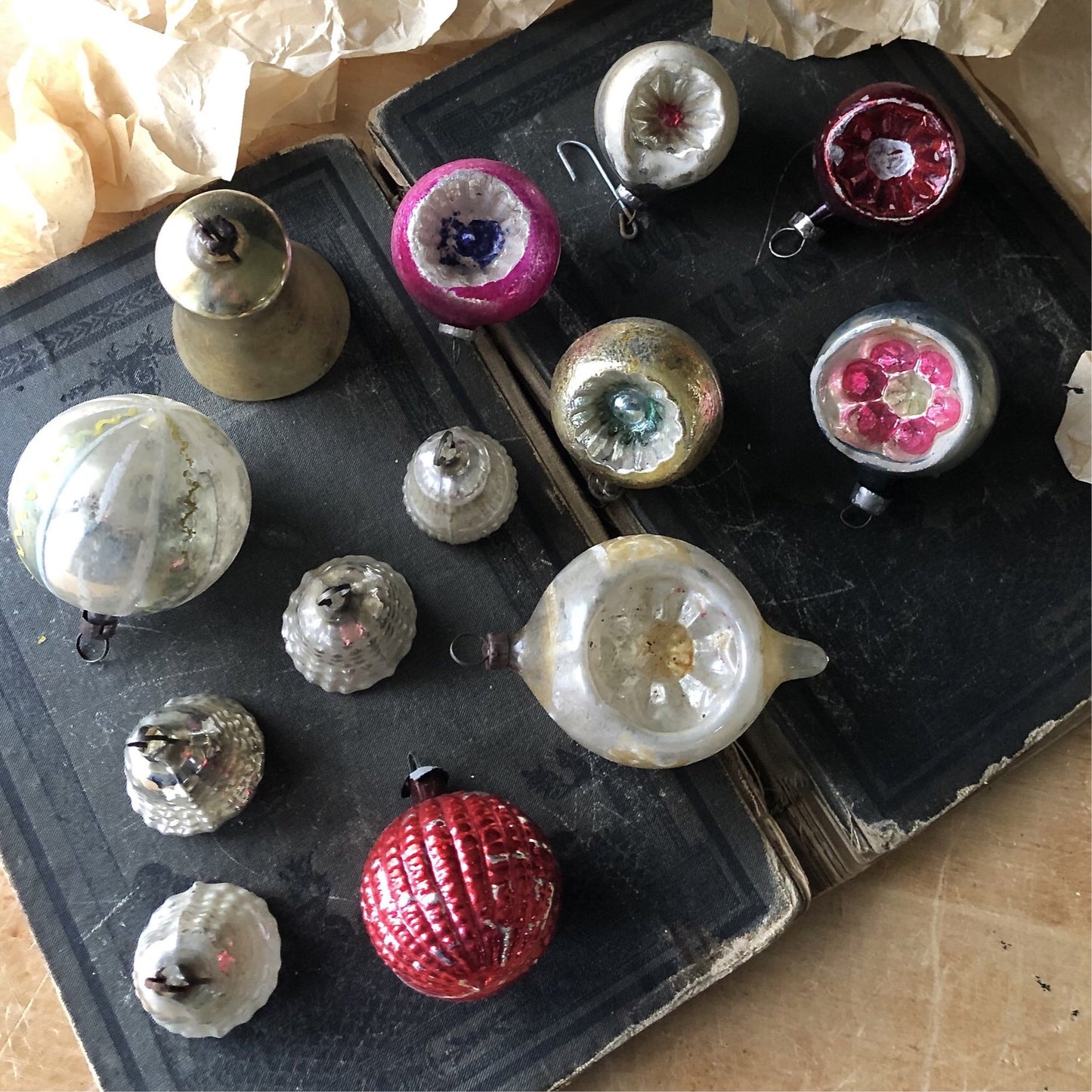 Early Antique Blown Glass Christmas Ornaments (c.1900s)