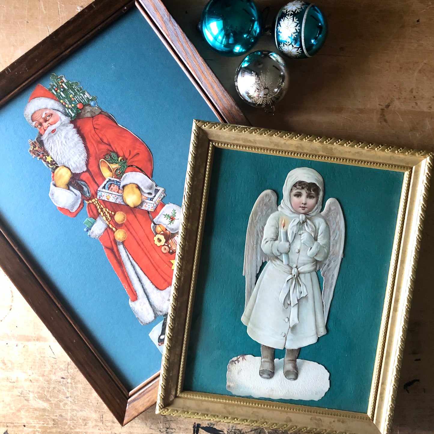 Shabby Vintage Christmas Angel Cut-Out (c.mid 20th century)