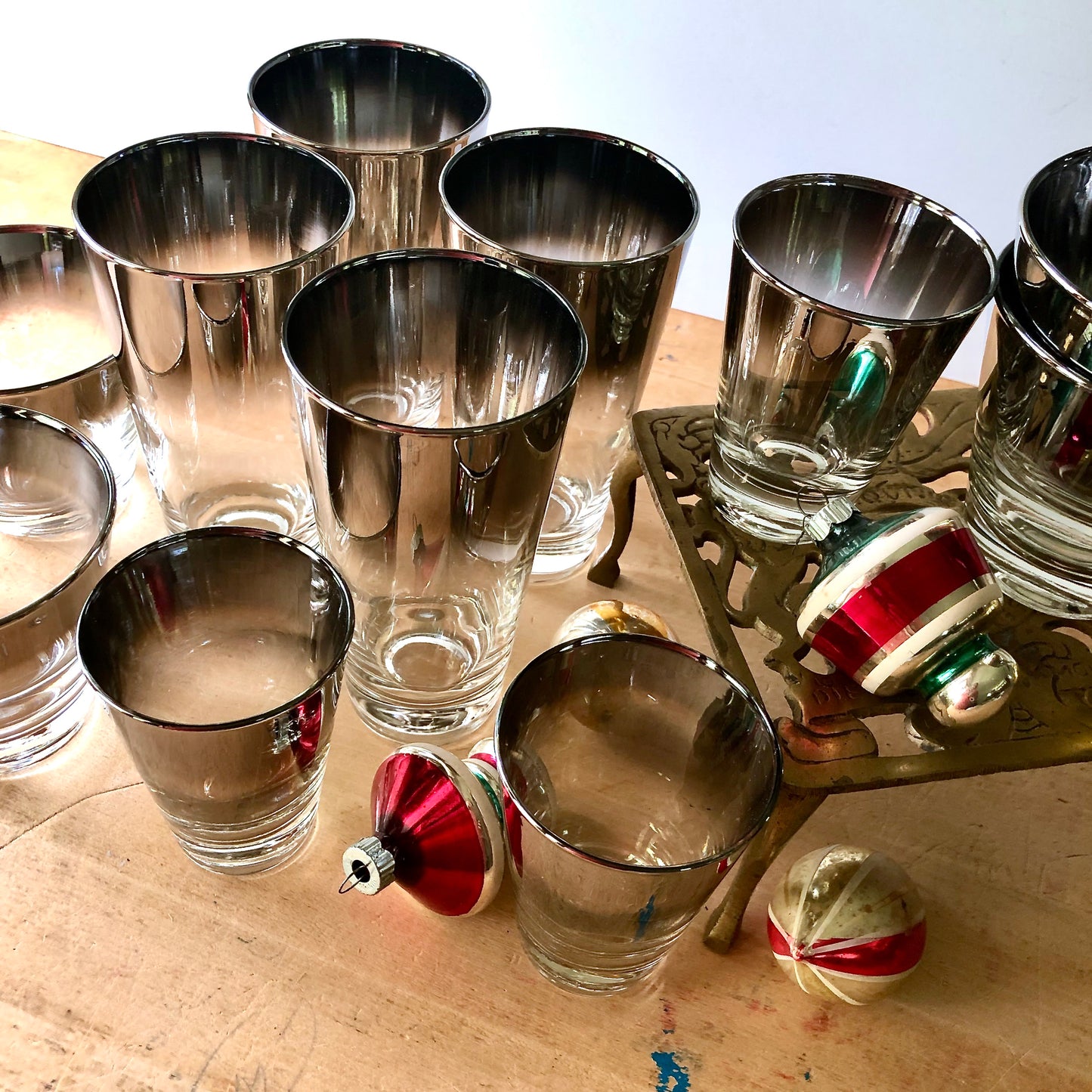 Mid Century Silver Fade Bar Ware (c.1960s)