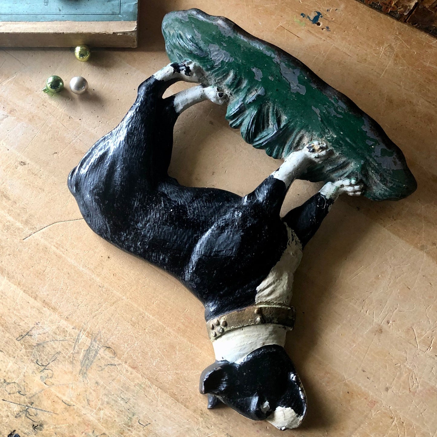 Antique Cast Iron Boston Terrier Door Stop (c.1920s)