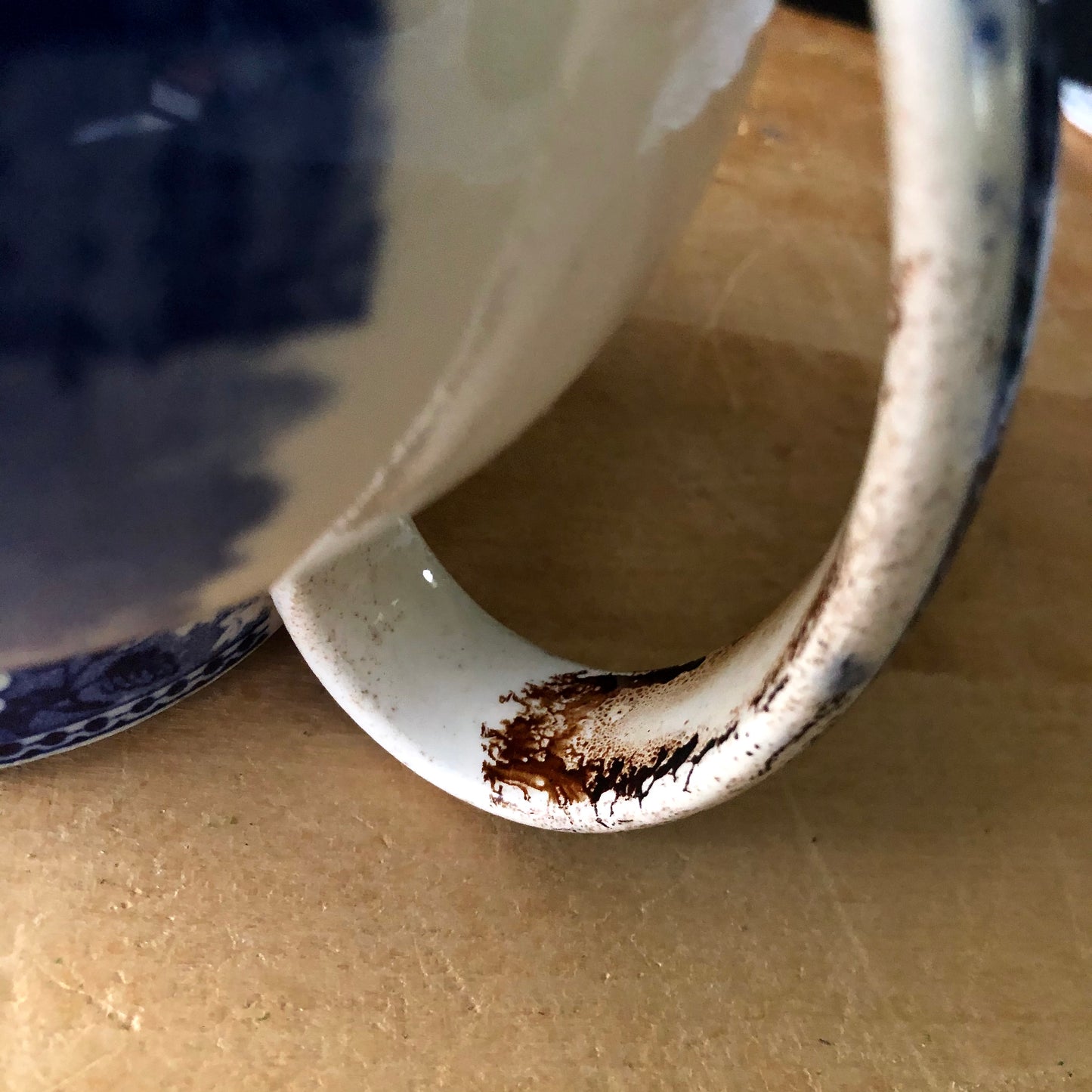 Antique Wedgewood Blue Transferware Pitcher (c.1800s)