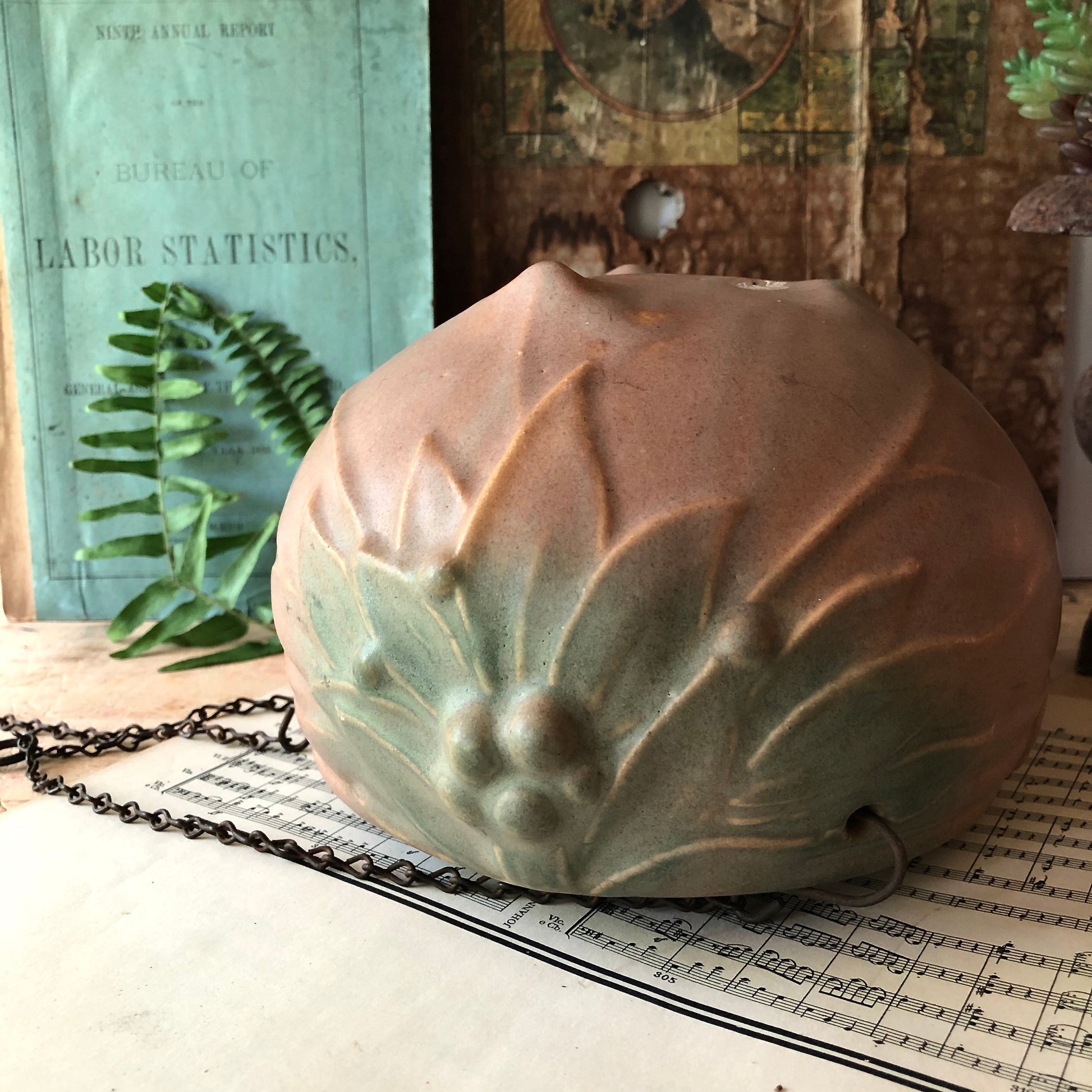 mccoy hanging planter Early McCoy Pottery Hanging Planter (c.1920s) – Rush Creek Vintage