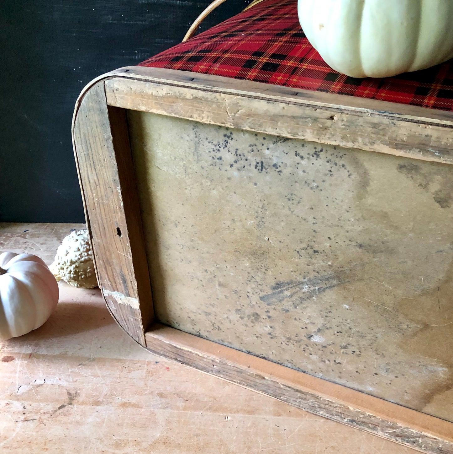 Mid Century Red Plaid Picnic Basket (c.1950s)