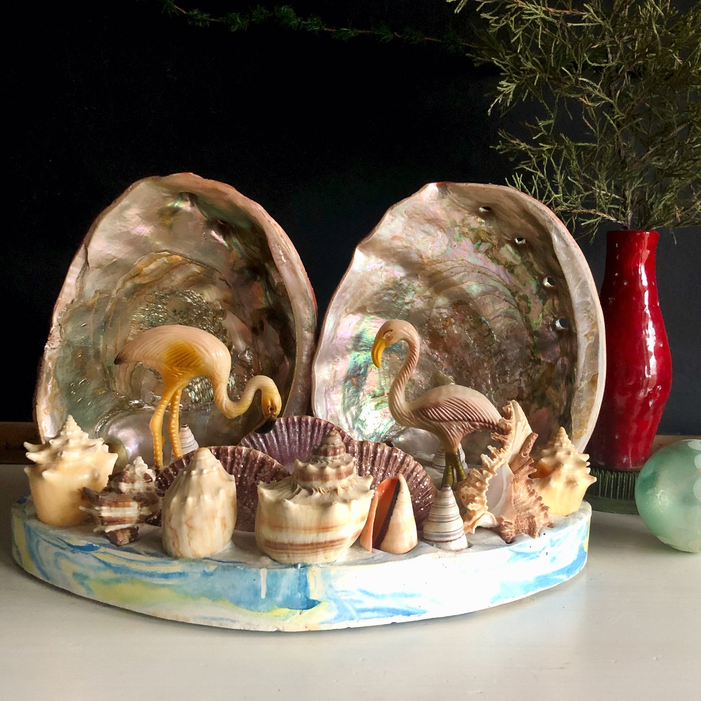 Mid Century Kitsch Sea Shell TV Lamp (c.1950s)