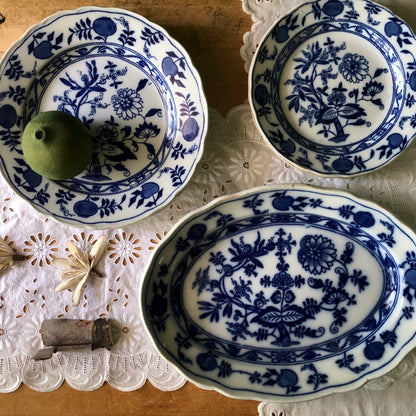 English Meissen Blue Onion China (1900s)