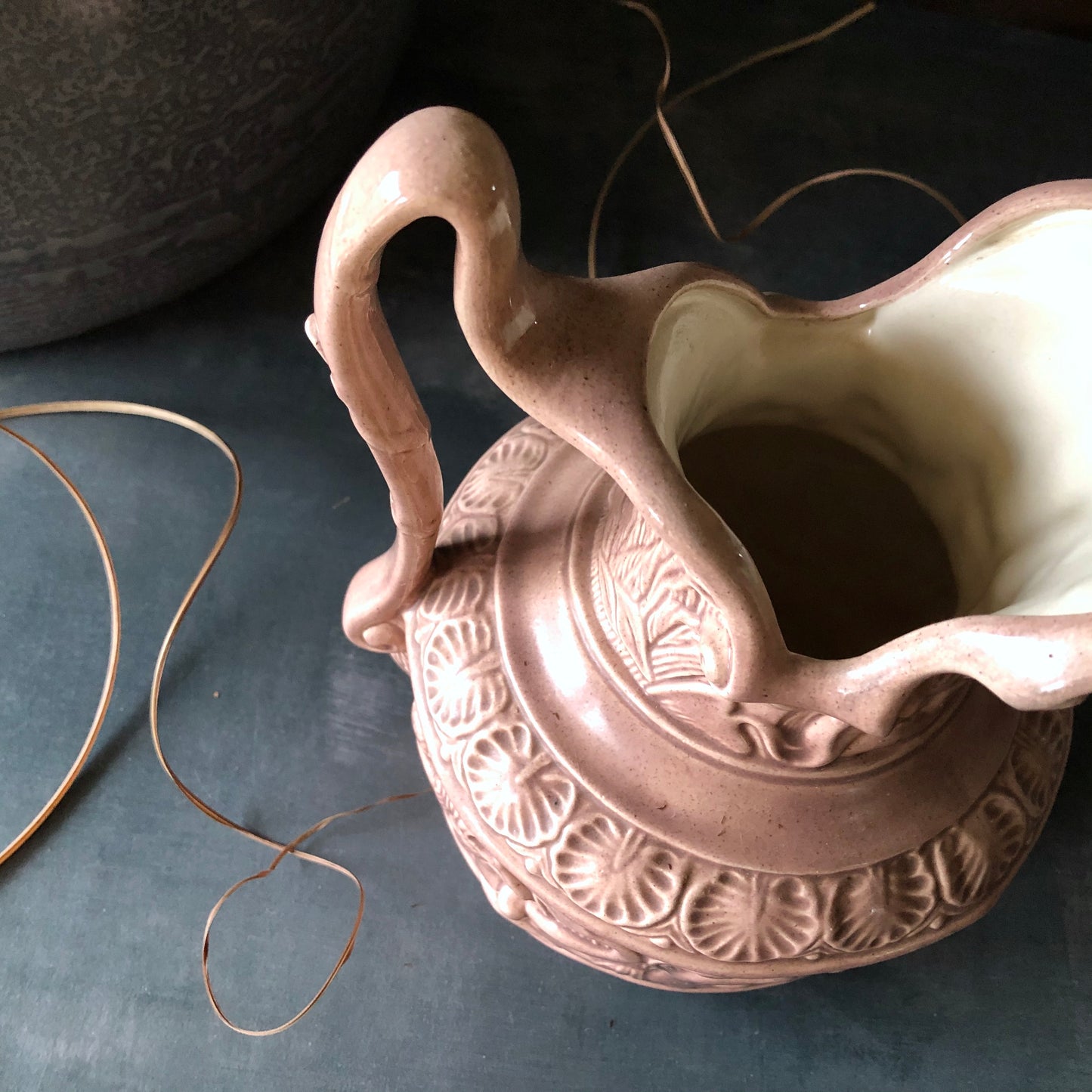 Vintage Pink Poseidon Mermaid Pitcher (c.1960s)