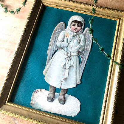 Shabby Vintage Christmas Angel Cut-Out (c.mid 20th century)