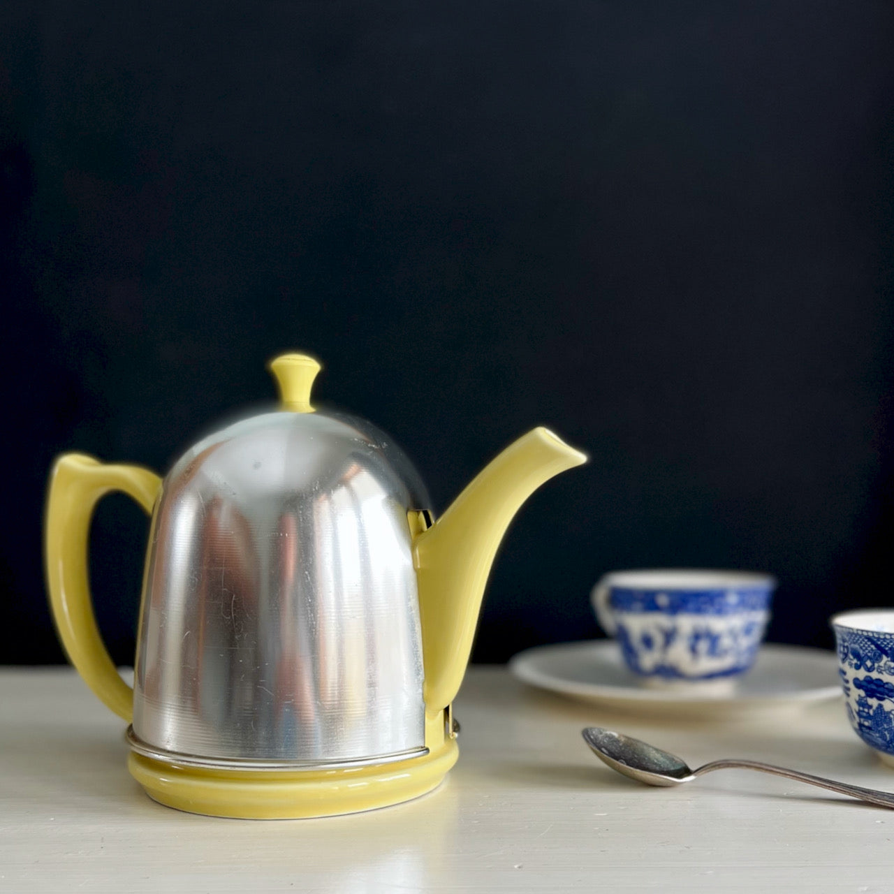 Vintage Hall Yellow Teapot with Warming Cozy (c.1950s)