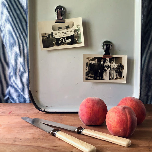 Rustic Farmhouse Enamelware Kitchen Tray (1900s)