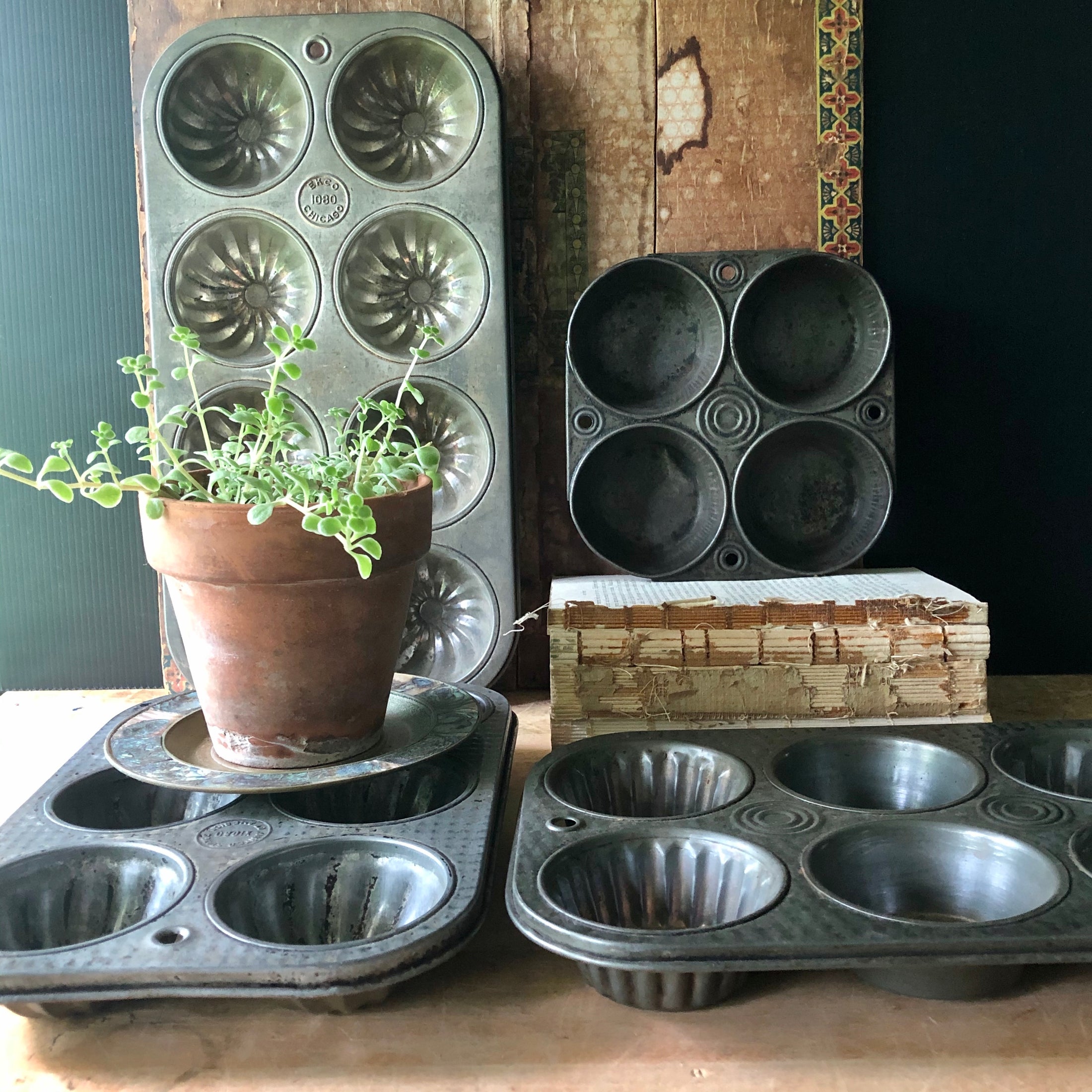 Fluted Cupcake Baking Pan Collection (from c.1940s) Rush Creek Vintage