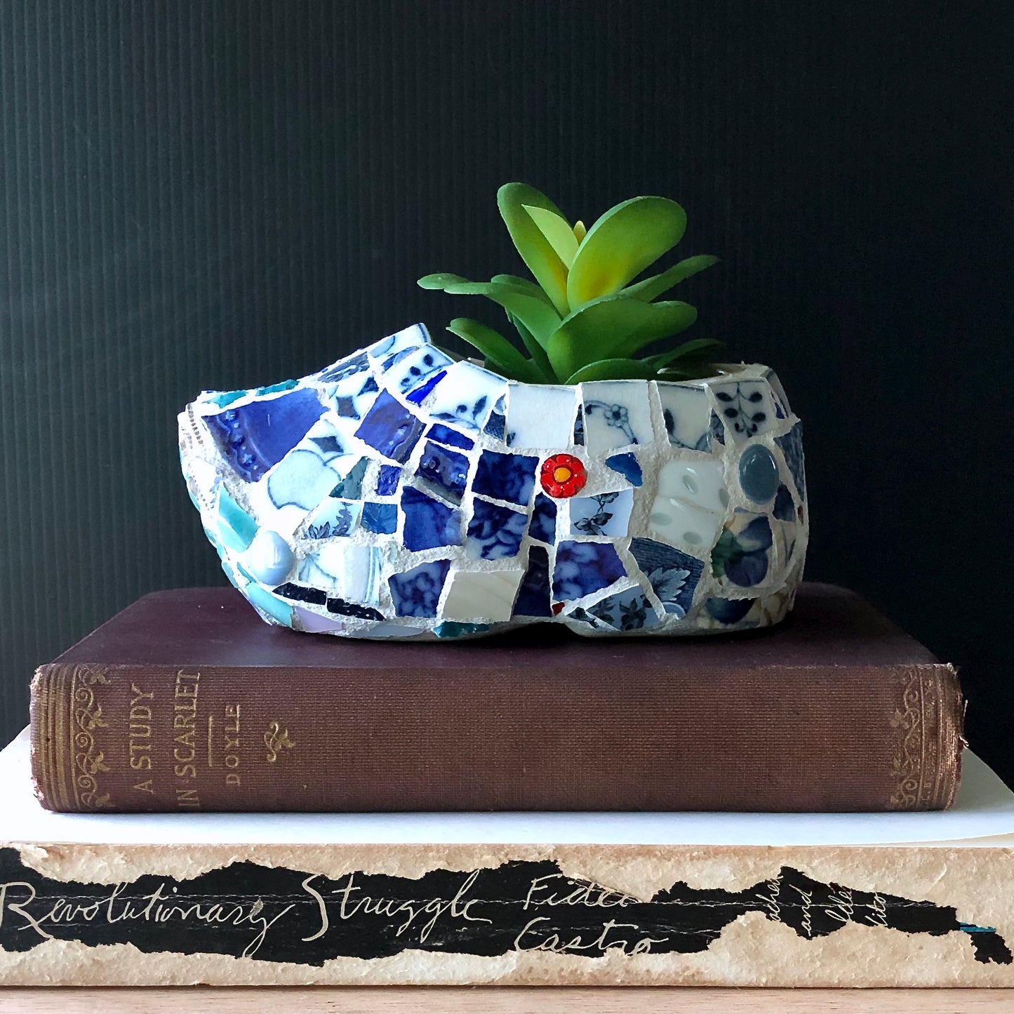 Mosaic Dutch Shoe Planter