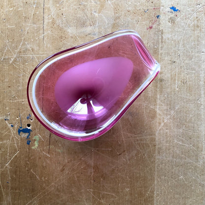 Mid Century Modernist Flygsfors Pink Art Glass Bowl (c.1958)