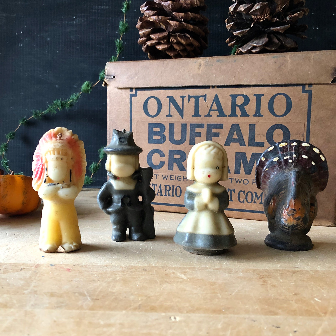 Vintage Gurley Thanksgiving Candles (c.1950s) Rush Creek Vintage