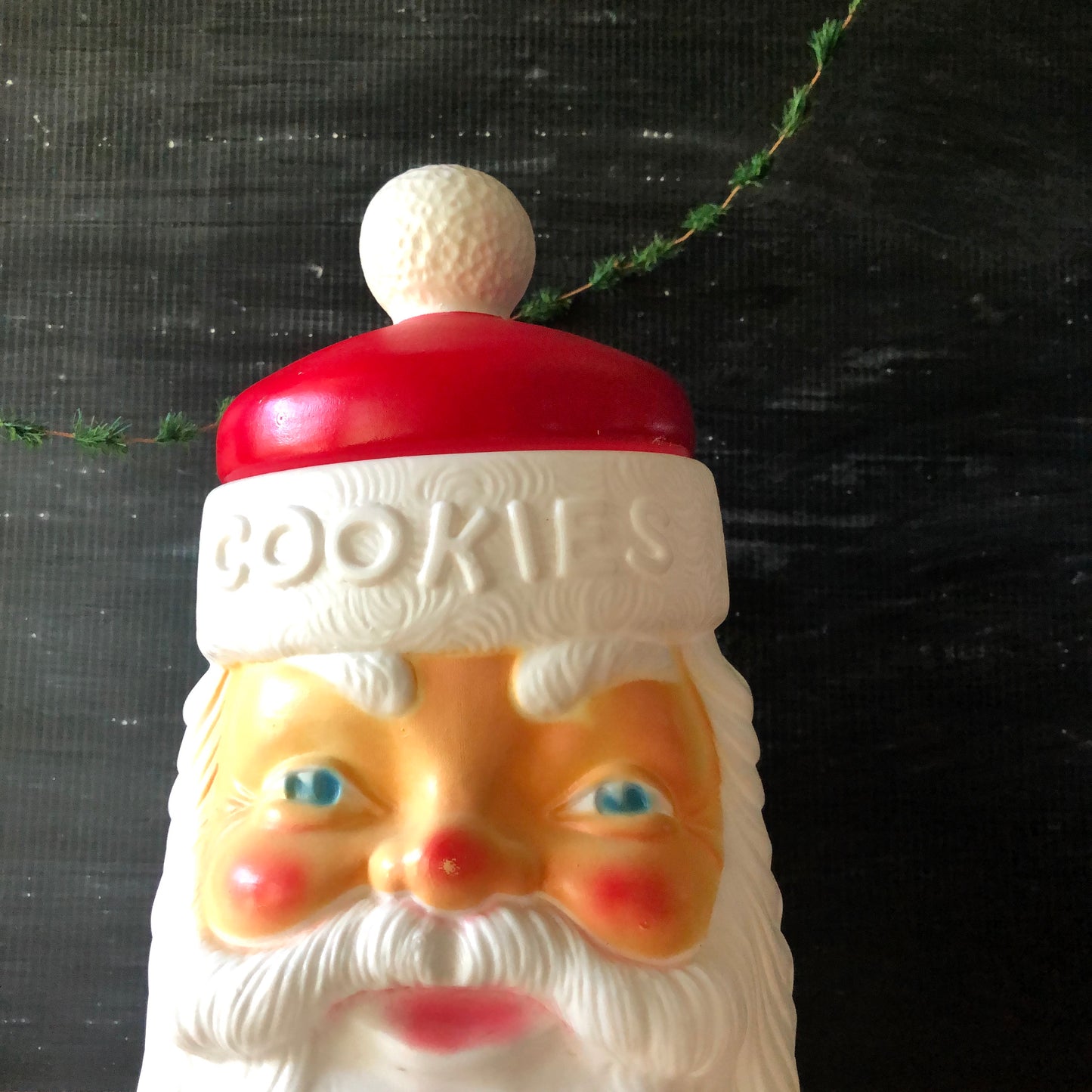 Vintage Plastic Santa Cookie Jar (c.1970s)