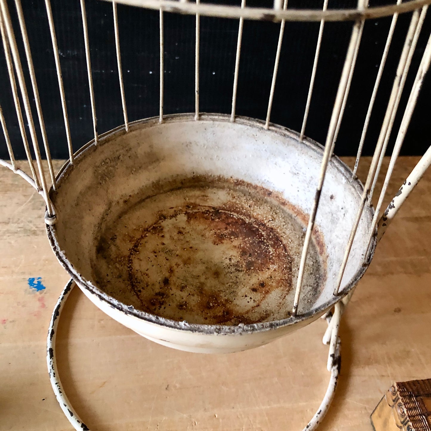 Antique Birdcage with Tabletop Stand (c.1900s)