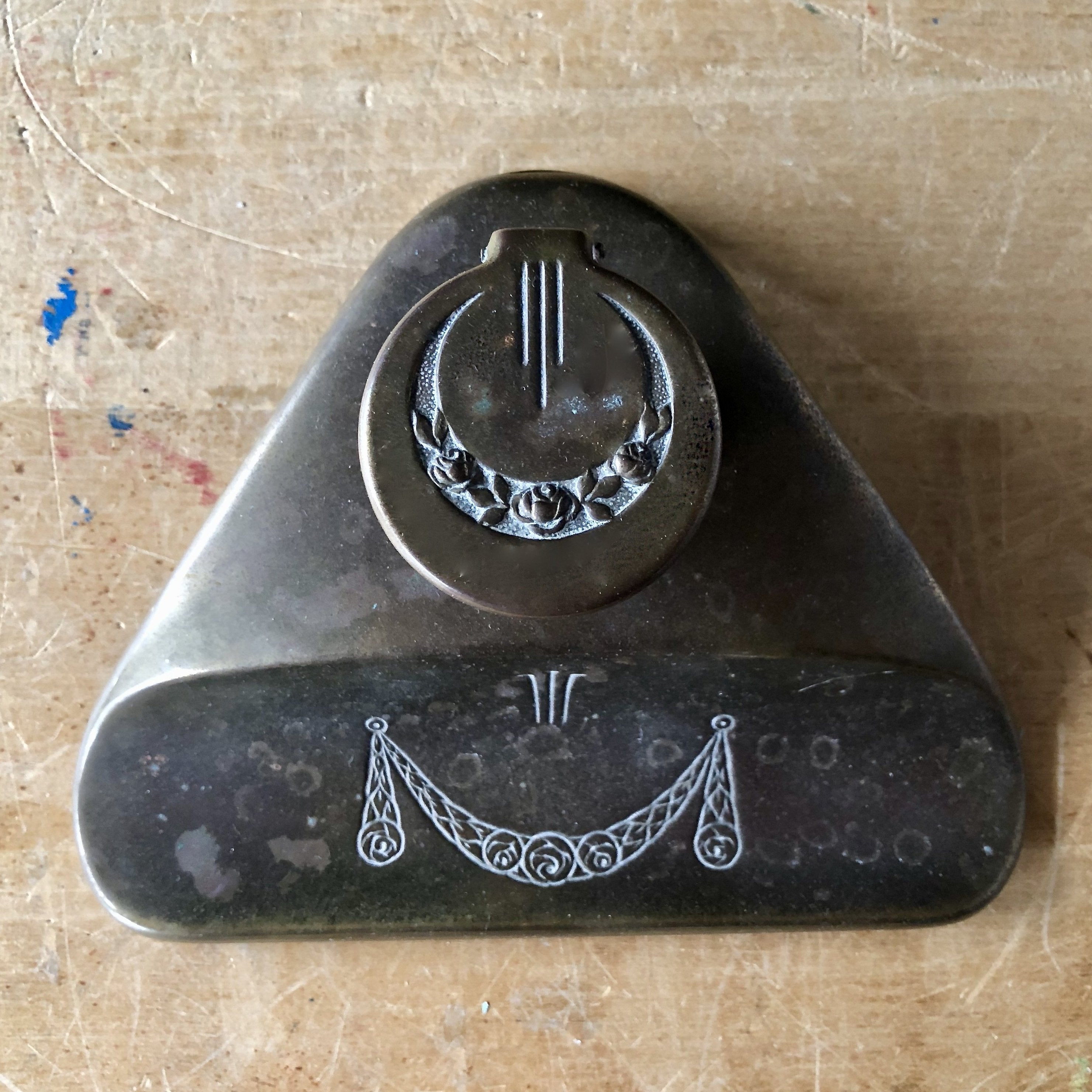 Antique German Brass Inkwell (1800s) – Rush Creek Vintage