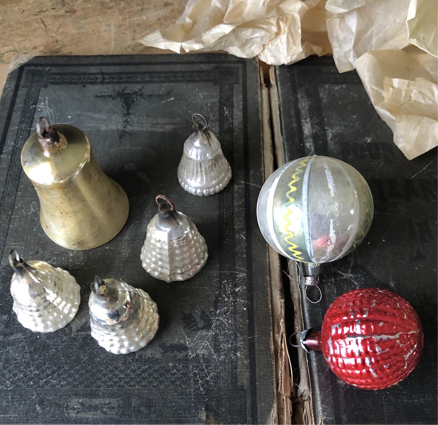 Early Antique Blown Glass Christmas Ornaments (c.1900s)