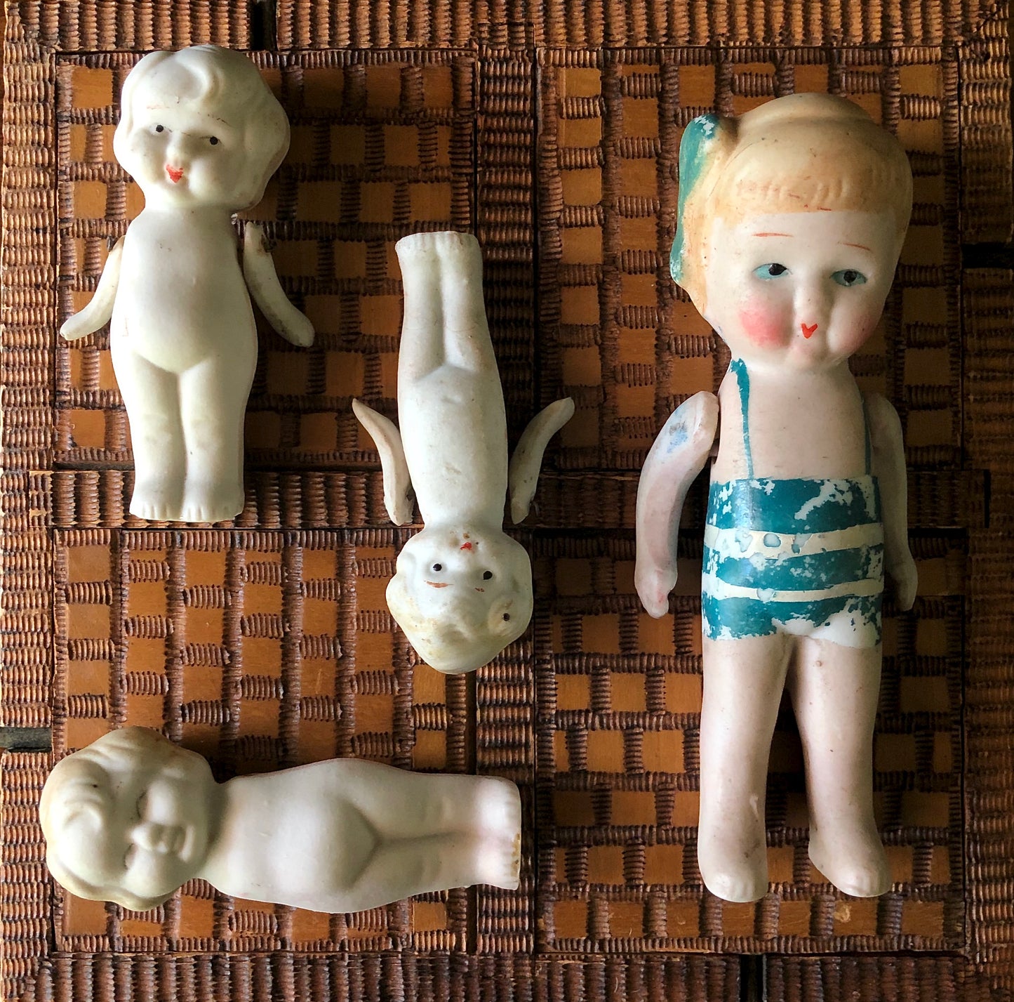 Vintage Bisque Penny Dolls (c.1920s)