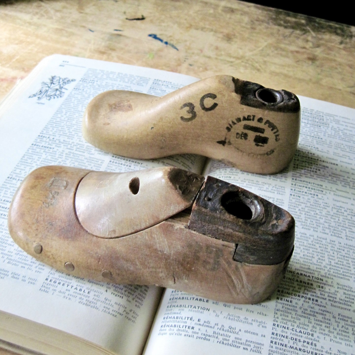 Cobbler's Antique Wooden Shoe Forms for Children (c.1800s)