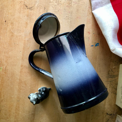 Graniteware Blue and White Coffee Pot (c.1940s)